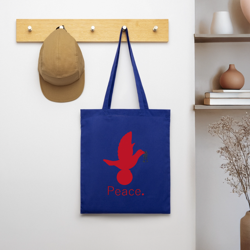 Tote Bag Peace rouge - Lusoquot - bleu royal