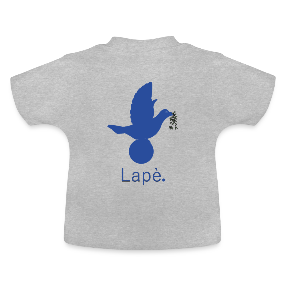 T-shirt Bébé anniversaire 2ans Paix bleu - Lusoquot - gris chiné