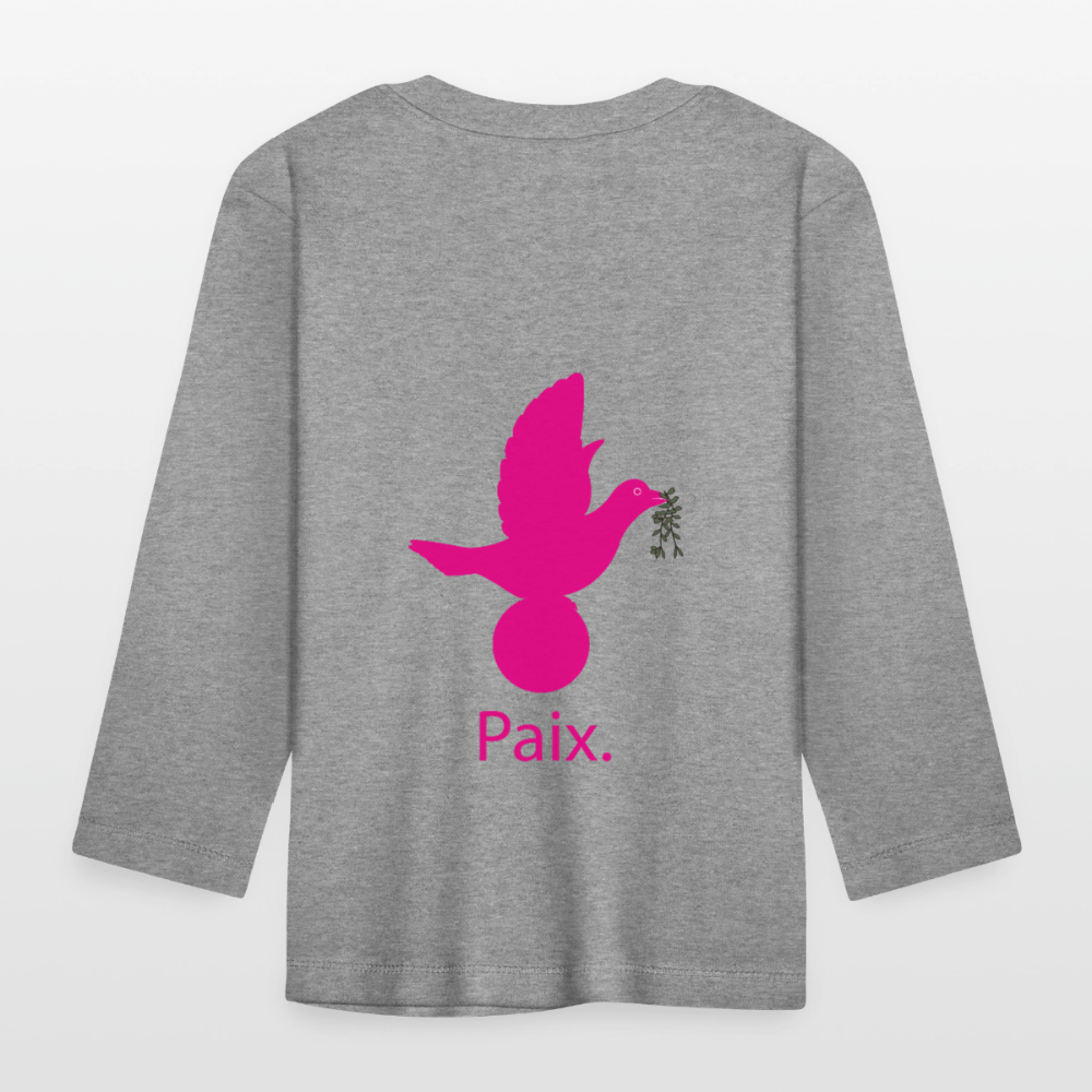T-shirt manches longues Bébé anniversaire 1an - Lusoquot - gris chiné