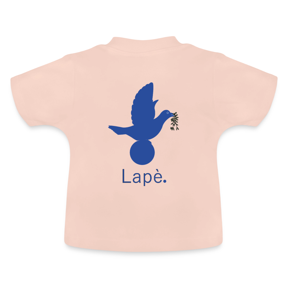 T-shirt Bébé anniversaire 2ans Paix bleu - Lusoquot - rose cristal