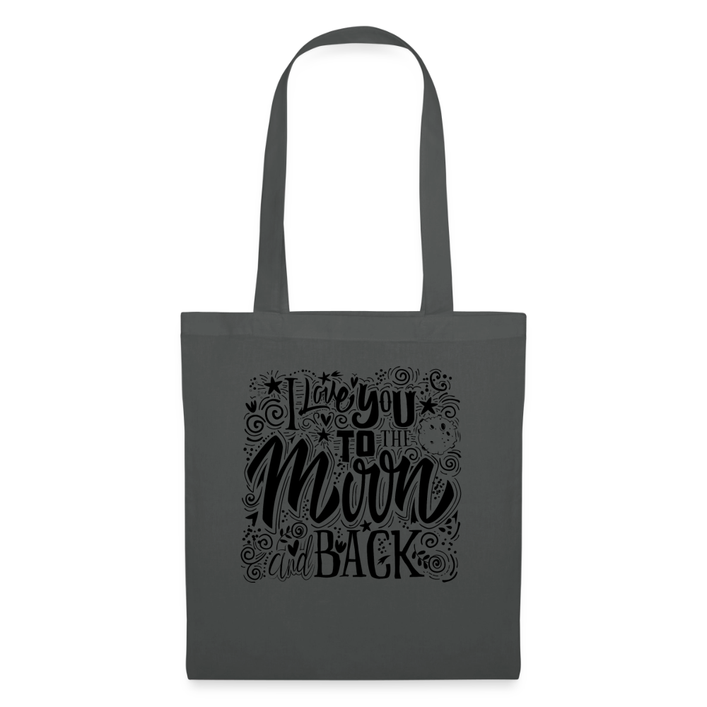 Tote Bag_peacenoir_iloveutomoonandback - gris graphite