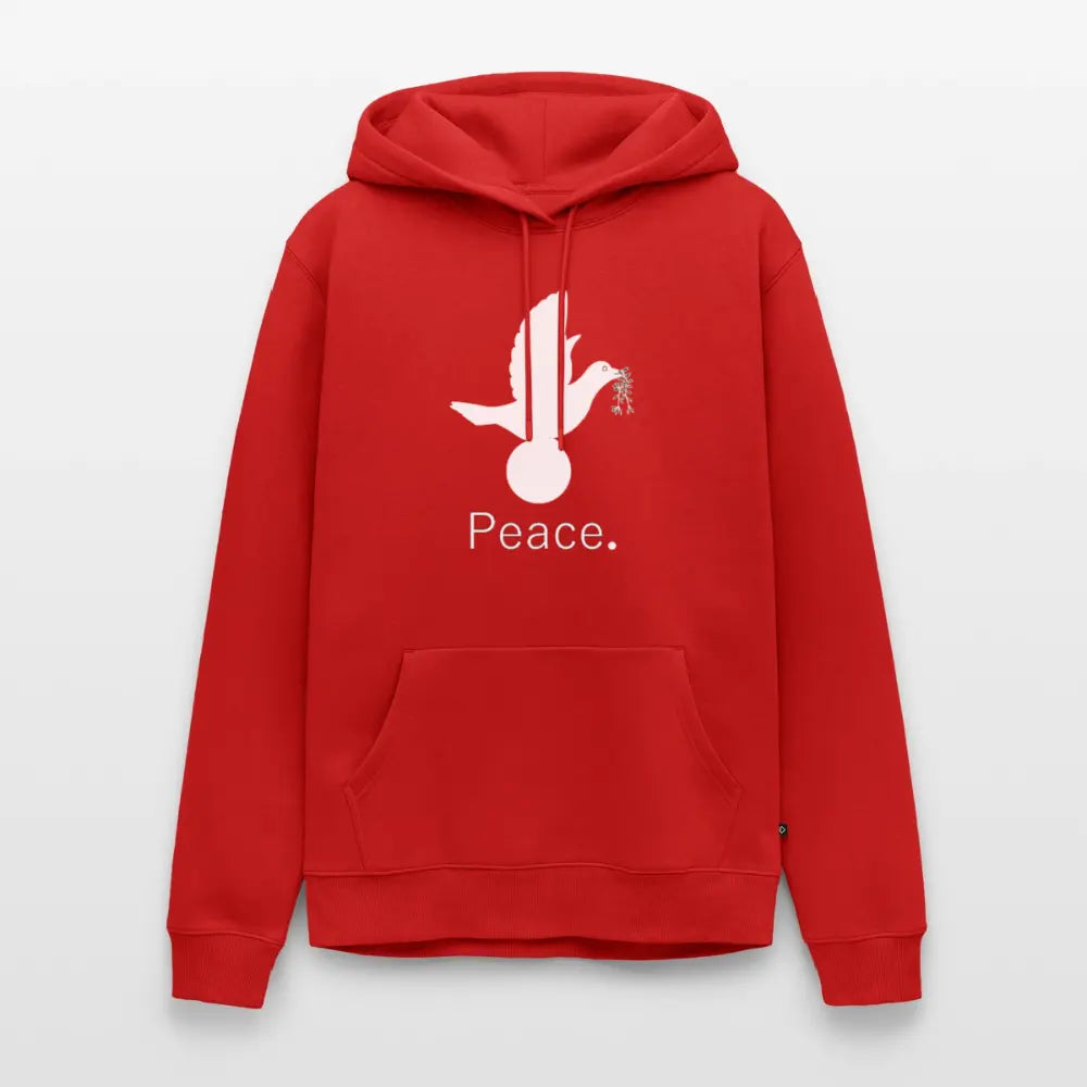 Sweat-shirt à capuche Premium pour hommes_peace_blanc - rouge