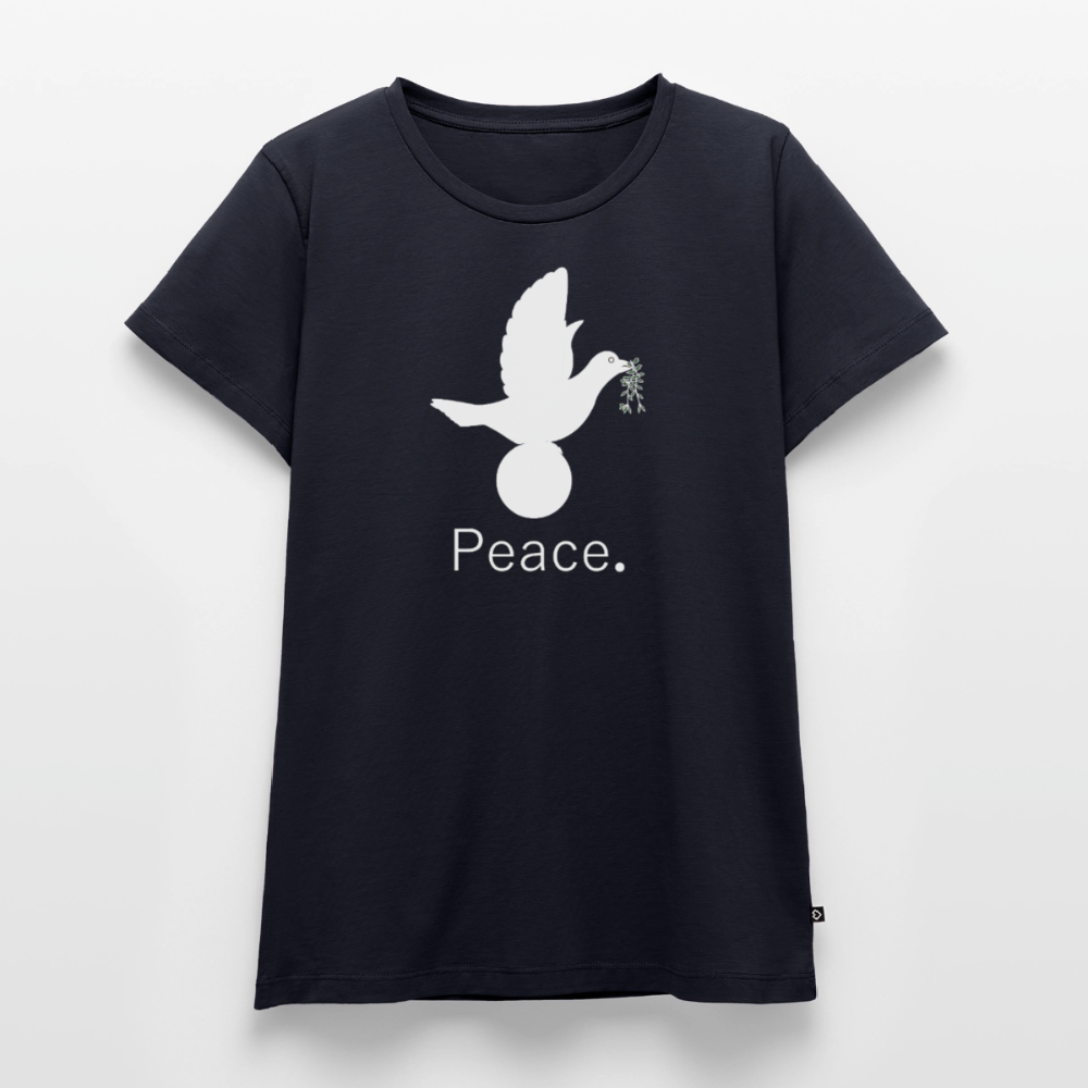 T-shirt Premium Femme Peace blanc - Lusoquot - bleu marine