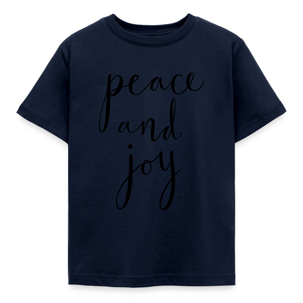 T-shirt Enfant_peaceandjoy_peace_noir - marine