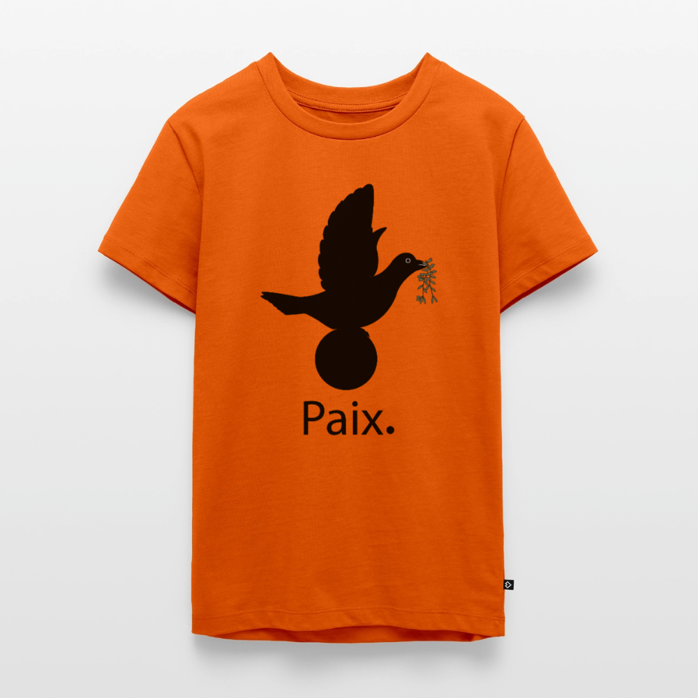 T-shirt Premium Ado Paix noir - Lusoquot - orange 