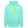 Sweat-shirt à capuche unisexe Peace jaune Lusoquot - menthe