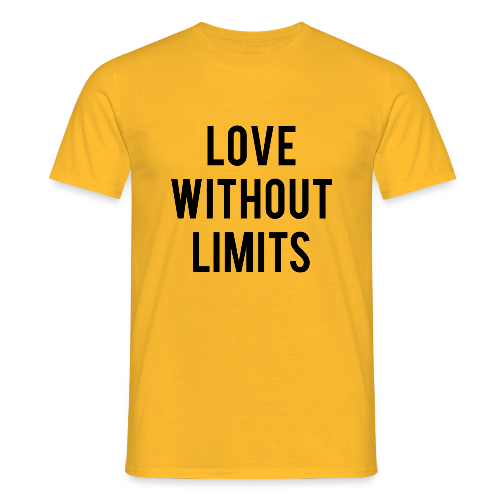 Men's T-Shirt_peace_noir - yellow